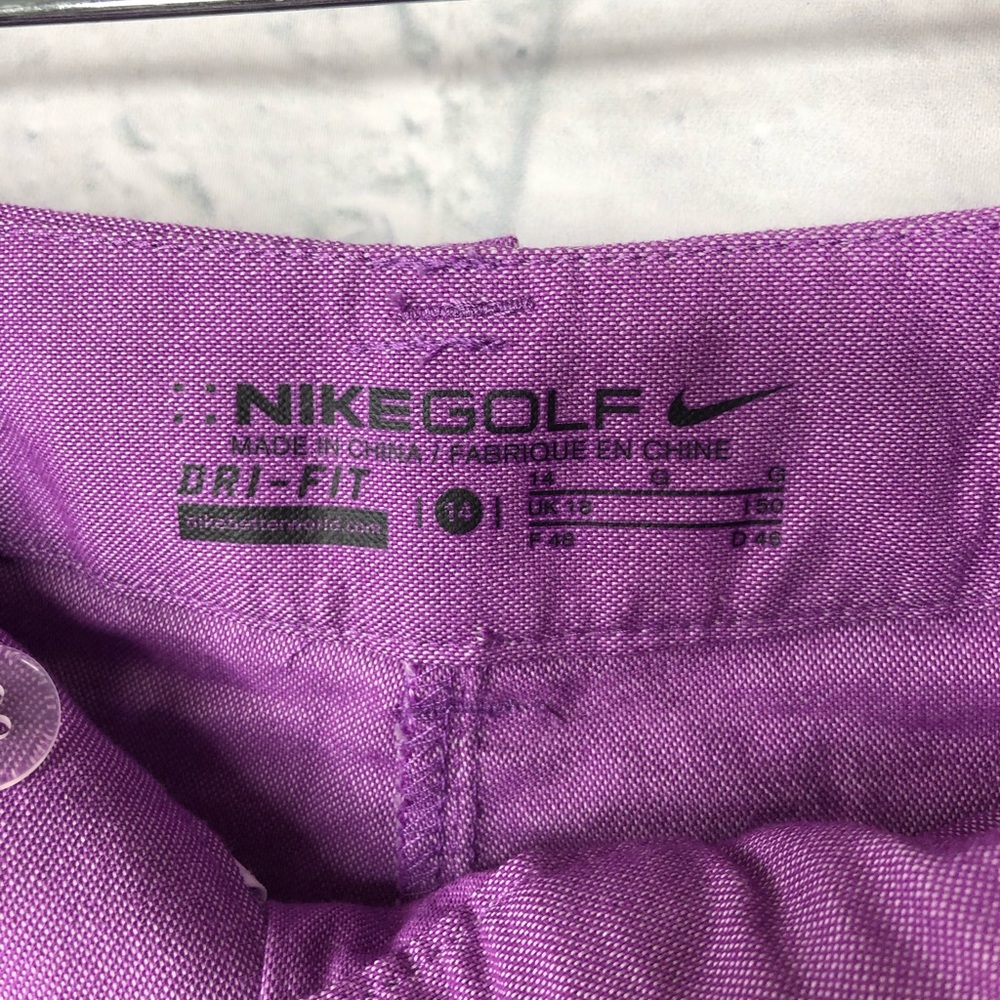Nike Golf Oxford Shorts Size 14 Purple - Picture 3 of 7
